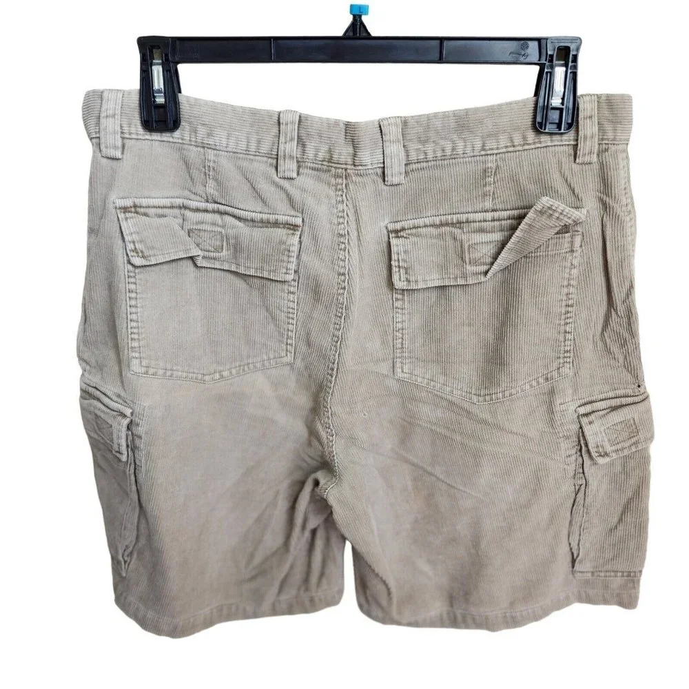 VTG NorthCrest Corduroy Carpenter Shorts‎ Size 36 Gray Made In USA Mom Hikers